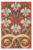 Achille Casanova, <i>Decorazione con orchidee bianche per ceramica</i>