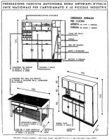 Scheda con indicazioni per la realizzazione di mobili razionali da cucina (Domus, dicembre 1932)