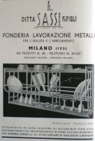 Ditta Sassi, Milano. Pubblicit scolapiatti in alluminio (Casabella, aprile 1933)