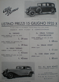 Costosissime Alfa Romeo (Domus, luglio 1932)