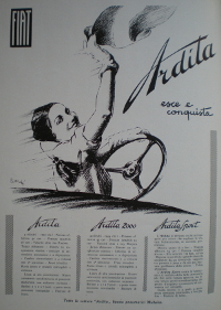 Ardita FIAT, nomi fascistissimi per auto moderne e patriottiche (Domus, maggio 1933) 

